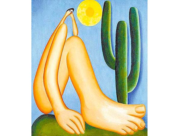 “Abaporu” – Tarsila do Amaral, 1928 - óleo sobre tela - 85x73cm - Acervo do Museu Latino Americano de Buenos Aires.