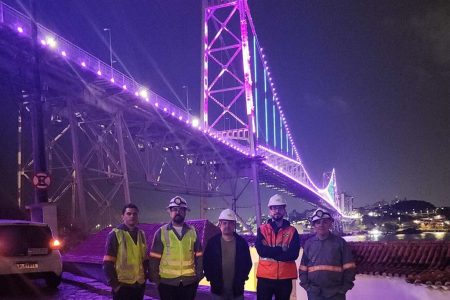 Florianópolis: Ponte Hercílio Luz passa por novo teste de iluminação cênica