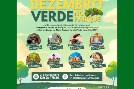 Porto Belo promove tarde de atividades em apoio ao Dezembro Verde neste domingo (1º)