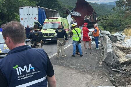 BR-101: Após acidente com produto tóxico, Santa Catarina monitora impacto ambiental