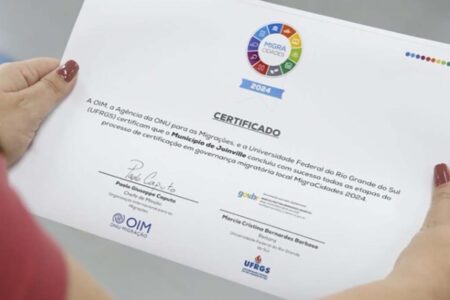 Joinville recebe selo da ONU em reconhecimento às ações de 2024