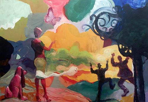 "Sem Título" - Paulo Dias - acrilica sobrte tela - 80x121cm.