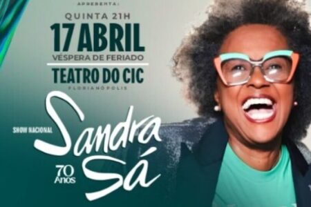 Sandra Sá comemora 70 anos com show no Teatro do CIC