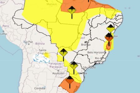Chuvas intensas e ventos fortes podem afetar parte de Santa Catarina nesta terça (8)