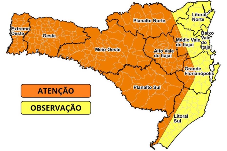 temporal santa catarina mapa junho 2025