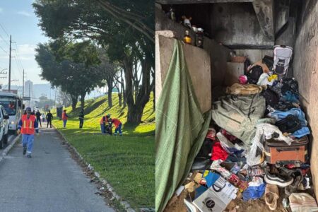 Balneário Camboriú: operação desmonta acampamento e recolhe lixo em áreas ocupadas por pessoas em situação de rua