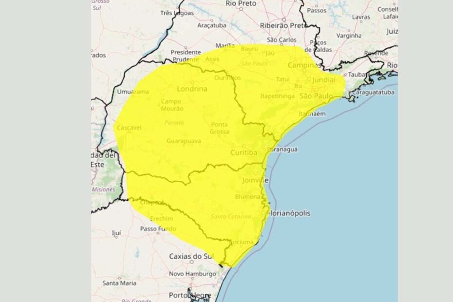 mapa clima santa catarina chuvas frio hojesc