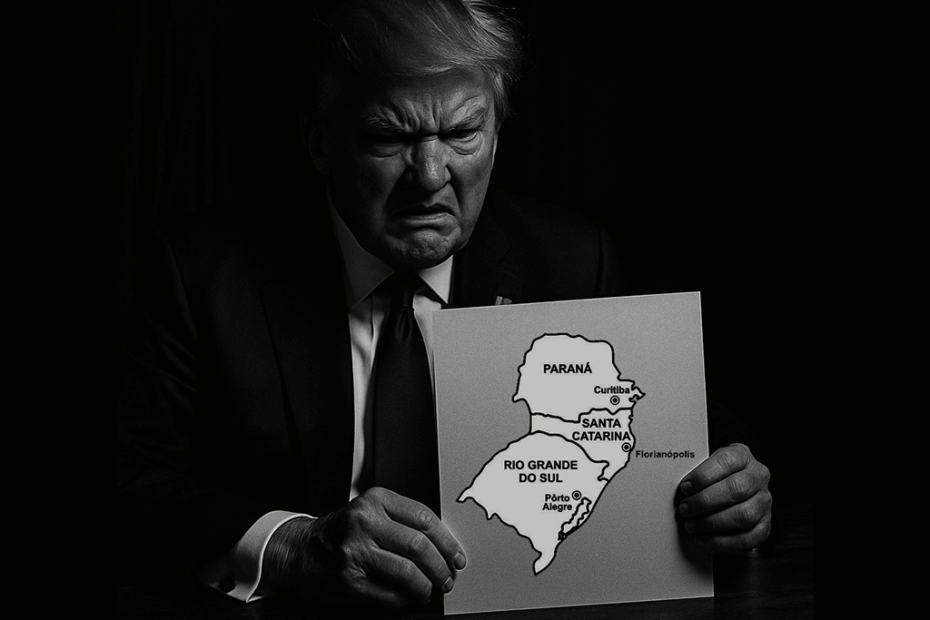 trump cartaz em branco