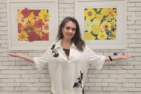 Letícia Losso exibe arte com lápis de cor em exposição sobre a primavera no Jurerê OPEN