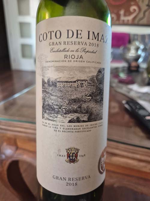 Coto de Imaz Gran Reserva safra 2018