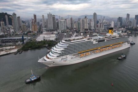 Costa Diadema inicia temporada de cruzeiros no Porto de Itajaí neste domingo (30)
