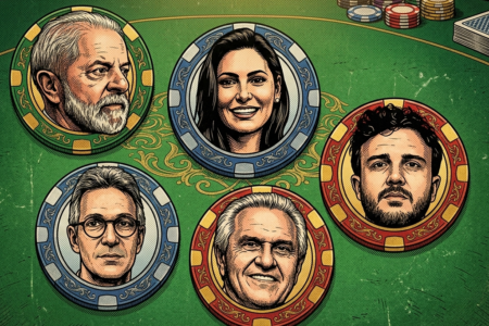 Datafolha: Sem Flávio Bolsonaro em 1º turno, Lula tem 41%, Michelle 22%, Zema 6%, Caiado 5%, e Renan Santos 3%
