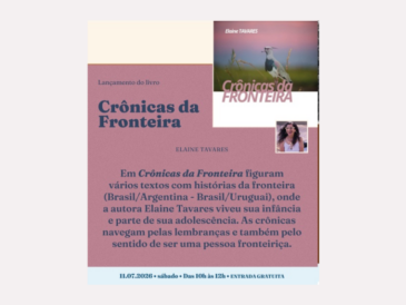 Elaine Tavares lança ‘Crônicas da Fronteira’ na Casa da Literatura Catarinense
